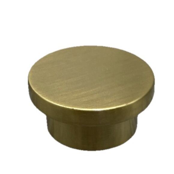 Summer Street Home Hardware Ethan Disc Satin Brass Knob RL062050 Lot Of 4 {85} - Picture 1 of 9